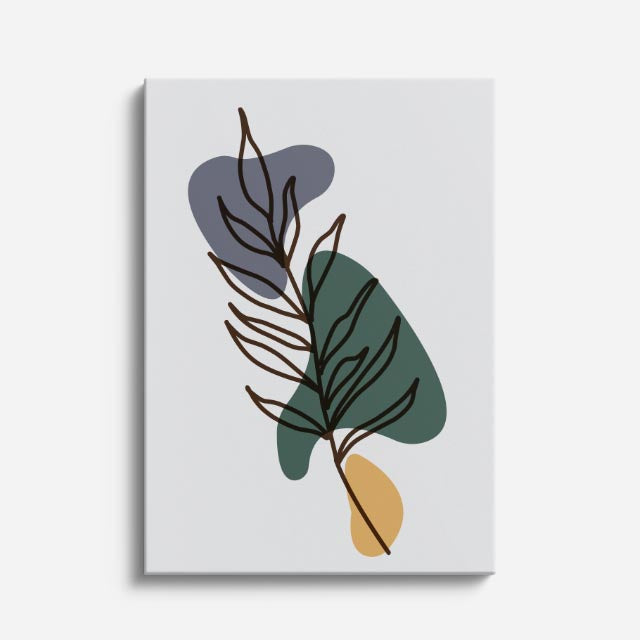cuadro canvas floral y botanico palma profunda estilo contemporaneo