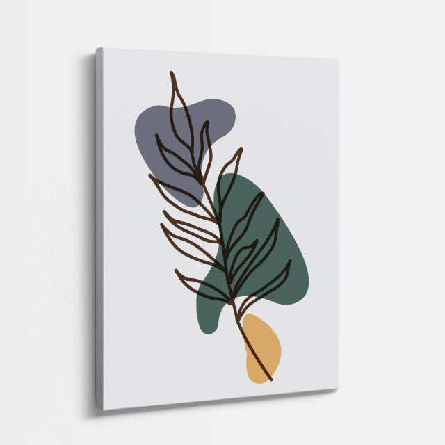 cuadro canvas floral y botanico palma profunda estilo contemporaneo