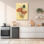 cuadro canvas floral y botanico palmas terracota estilo contemporaneo