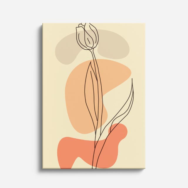 cuadro canvas floral y botanico tulipan arena estilo contemporaneo