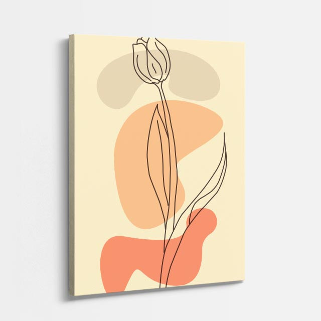 cuadro canvas floral y botanico tulipan arena estilo contemporaneo