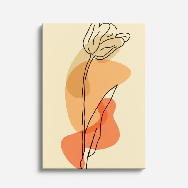 cuadro canvas floral y botanico tulipan solar estilo contemporaneo