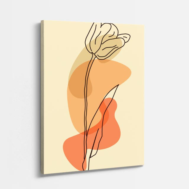 cuadro canvas floral y botanico tulipan solar estilo contemporaneo