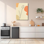 cuadro canvas floral y botanico tulipan silente estilo contemporaneo