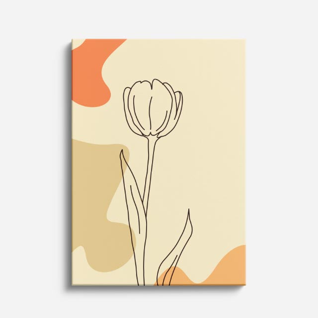 cuadro canvas floral y botanico tulipan calma estilo contemporaneo