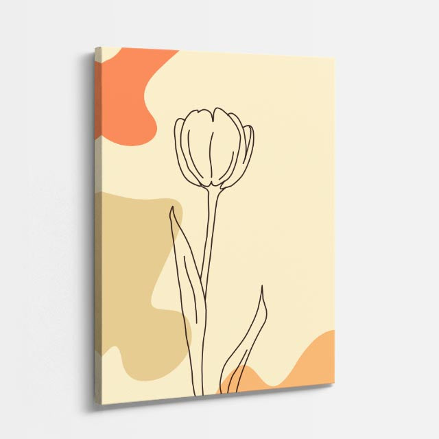 cuadro canvas floral y botanico tulipan calma estilo contemporaneo