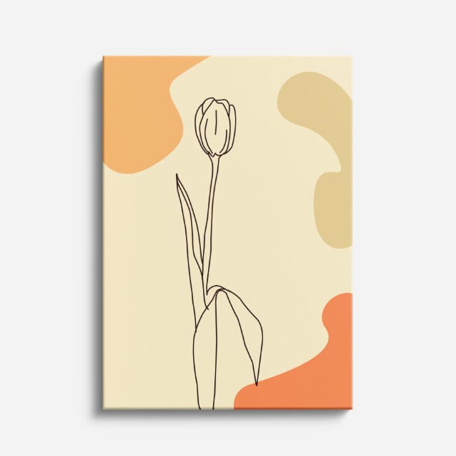cuadro canvas floral y botanico tulipan ligero estilo contemporaneo