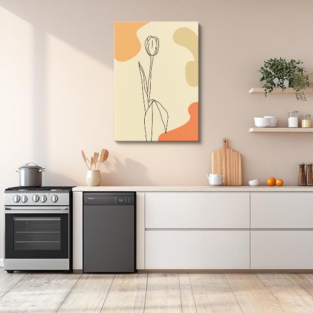 cuadro canvas floral y botanico tulipan ligero estilo contemporaneo