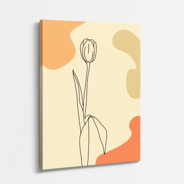 cuadro canvas floral y botanico tulipan ligero estilo contemporaneo