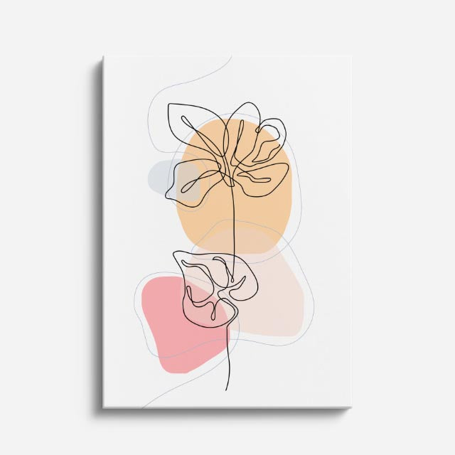 cuadro canvas floral y botanico duo floral pop estilo contemporaneo