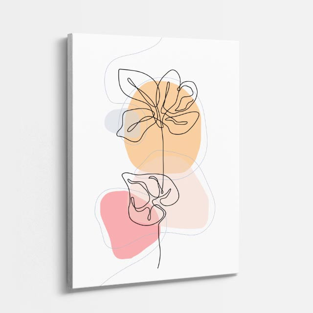 cuadro canvas floral y botanico duo floral pop estilo contemporaneo
