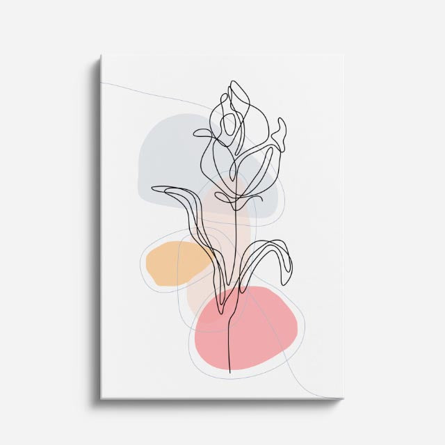 cuadro canvas floral y botanico capullo bruma estilo contemporaneo