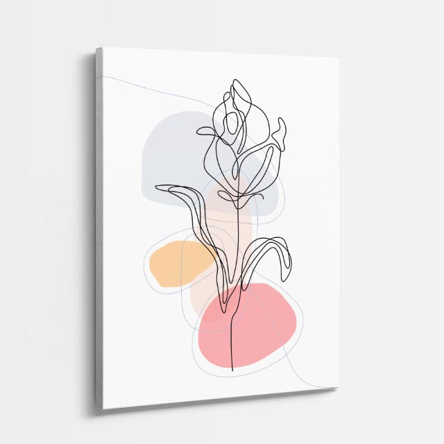 cuadro canvas floral y botanico capullo bruma estilo contemporaneo