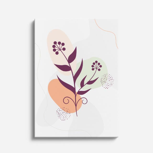 cuadro canvas floral y botanico botanica ciruela estilo contemporaneo