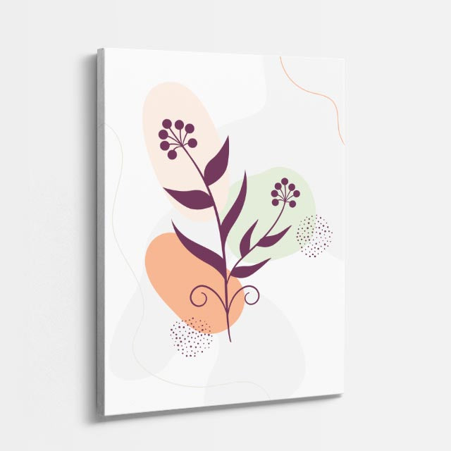 cuadro canvas floral y botanico botanica ciruela estilo contemporaneo
