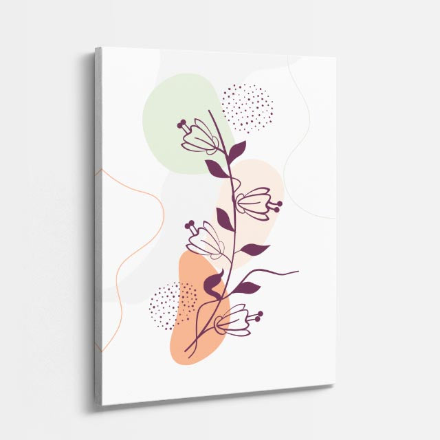 cuadro canvas floral y botanico brote lavanda estilo contemporaneo