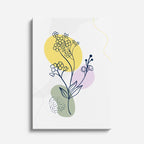 cuadro canvas floral y botanico mimosa pastel estilo contemporaneo