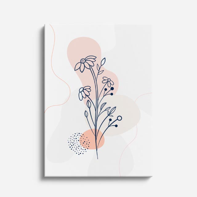 cuadro canvas floral y botanico flor silvestre estilo contemporaneo
