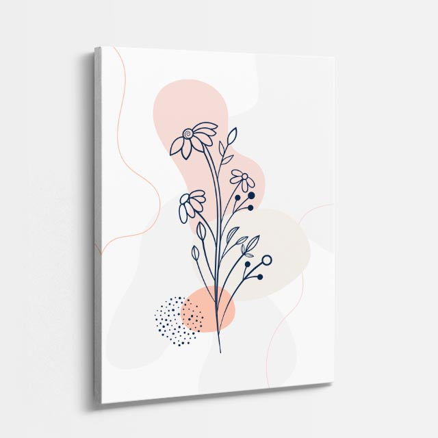 cuadro canvas floral y botanico flor silvestre estilo contemporaneo