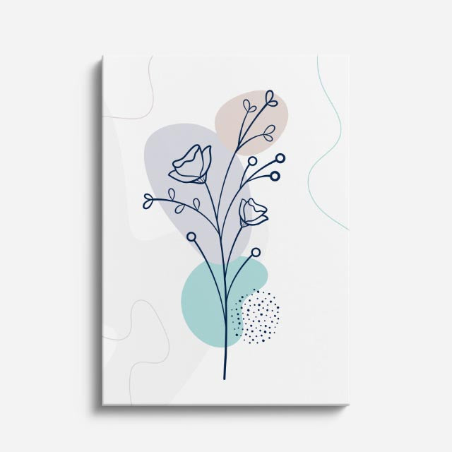cuadro canvas floral y botanico brote de bruma estilo contemporaneo