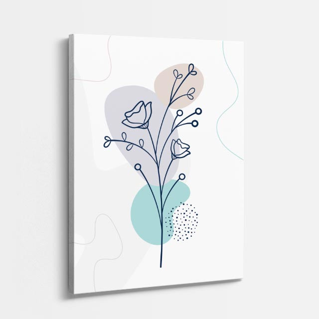 cuadro canvas floral y botanico brote de bruma estilo contemporaneo