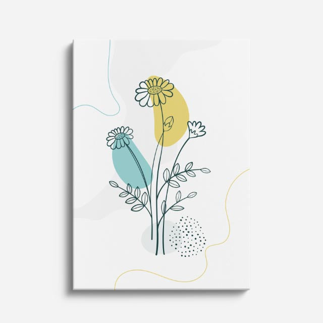 cuadro canvas floral y botanico flores de luz estilo contemporaneo