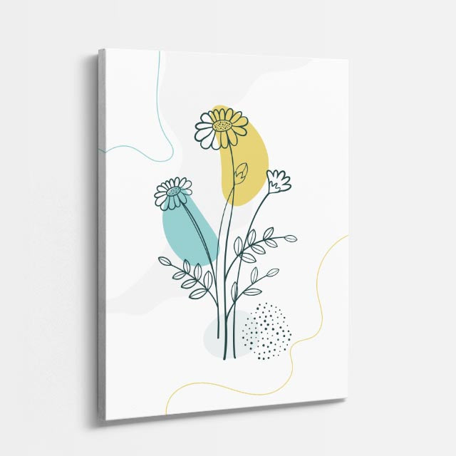 cuadro canvas floral y botanico flores de luz estilo contemporaneo