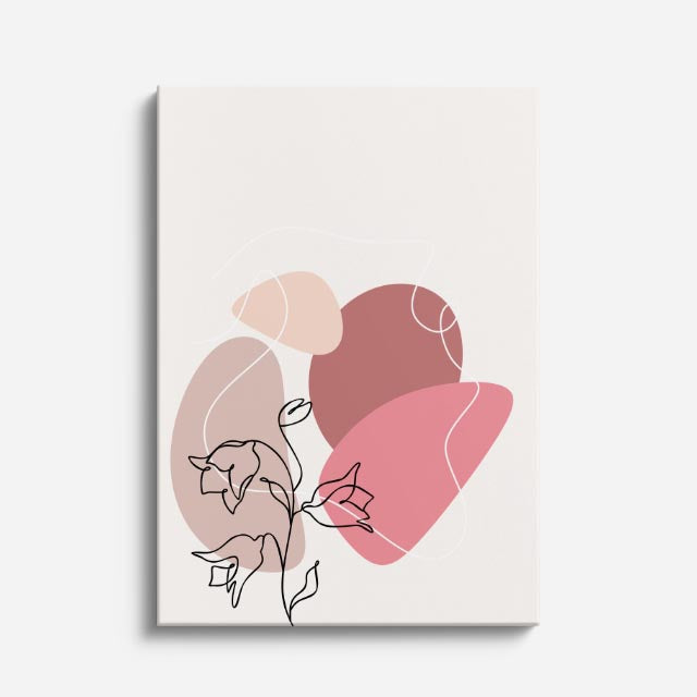 cuadro canvas floral y botanico rostro floral estilo contemporaneo
