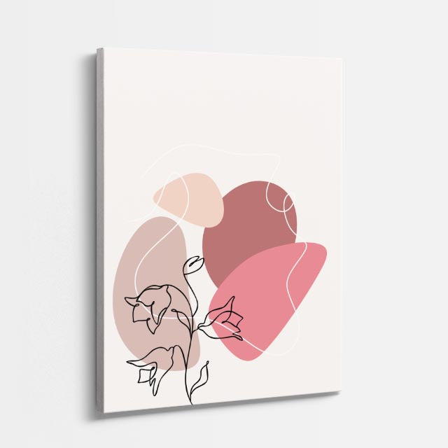 cuadro canvas floral y botanico rostro floral estilo contemporaneo