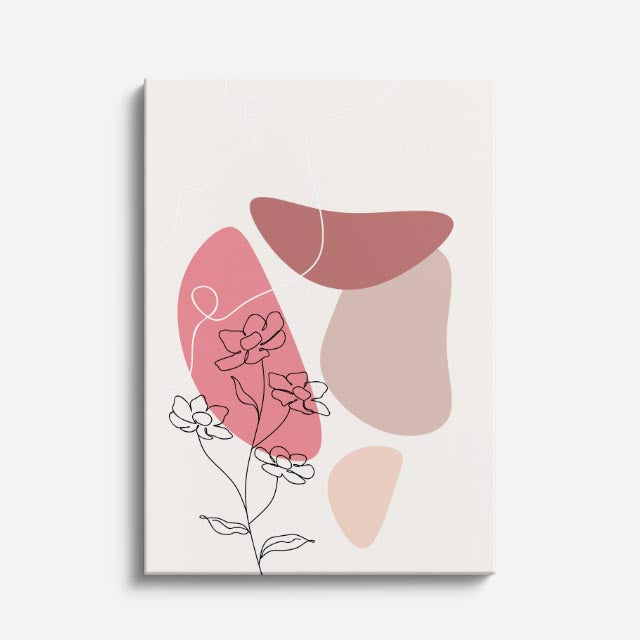 cuadro canvas floral y botanico jardin carmesi estilo contemporaneo