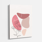 cuadro canvas floral y botanico jardin carmesi estilo contemporaneo