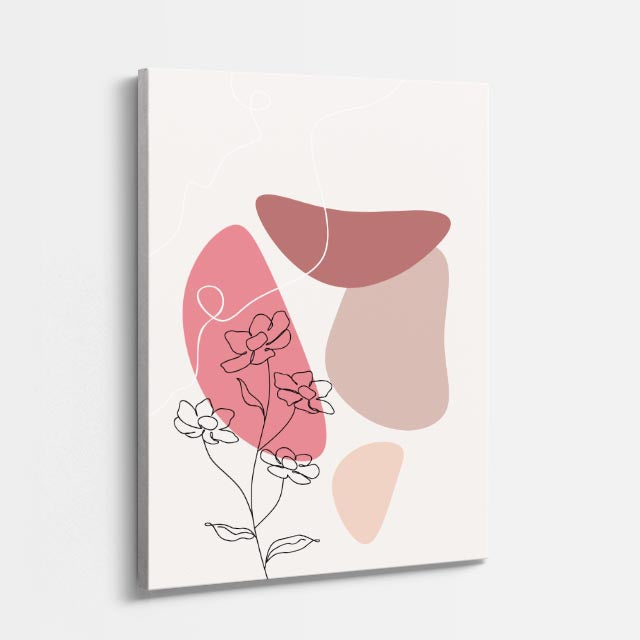 cuadro canvas floral y botanico jardin carmesi estilo contemporaneo