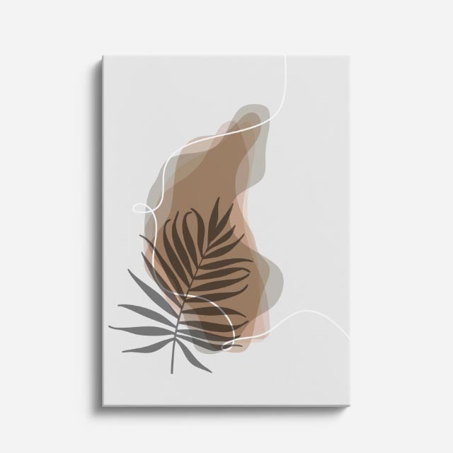 cuadro canvas floral y botanico palma de tierra estilo contemporaneo