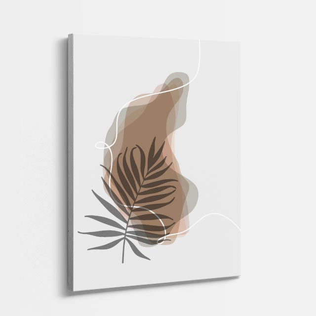 cuadro canvas floral y botanico palma de tierra estilo contemporaneo