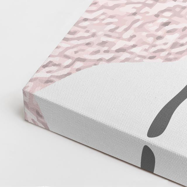 cuadro canvas floral y botanico textura rosa estilo contemporaneo