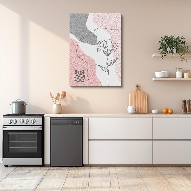 cuadro canvas floral y botanico petalo grabado estilo contemporaneo