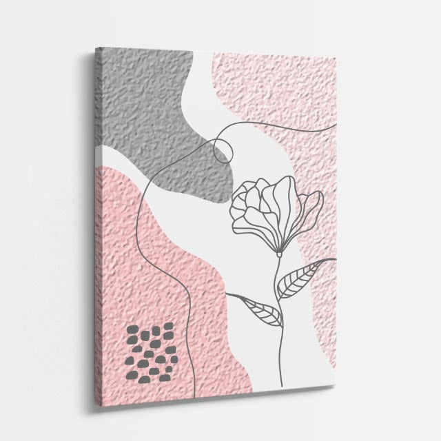cuadro canvas floral y botanico petalo grabado estilo contemporaneo