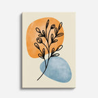 cuadro canvas floral y botanico tallo otonal estilo contemporaneo