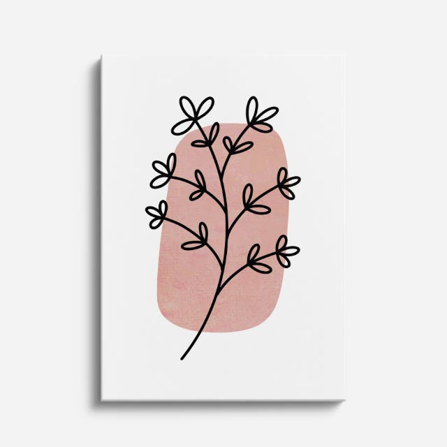 cuadro canvas floral y botanico brote nude estilo contemporaneo