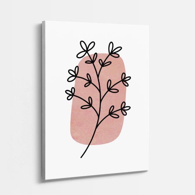 cuadro canvas floral y botanico brote nude estilo contemporaneo