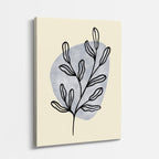 cuadro canvas floral y botanico rama azulada estilo contemporaneo