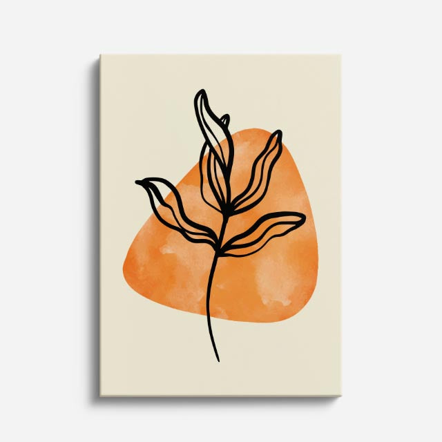 cuadro canvas floral y botanico tallo solar estilo contemporaneo