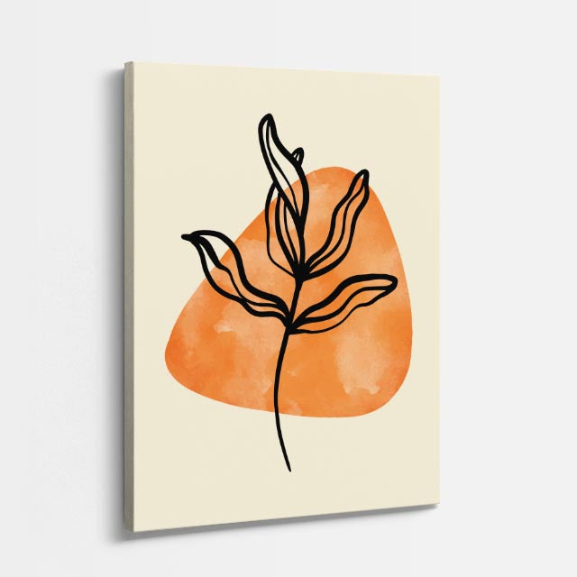 cuadro canvas floral y botanico tallo solar estilo contemporaneo