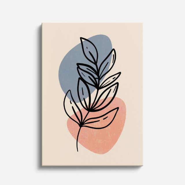 cuadro canvas floral y botanico botanica rosa estilo contemporaneo