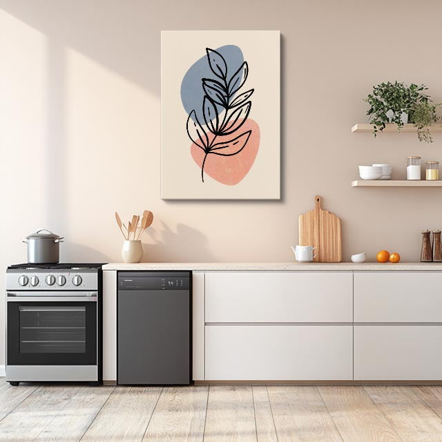 cuadro canvas floral y botanico botanica rosa estilo contemporaneo