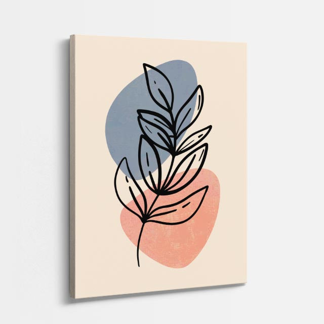 cuadro canvas floral y botanico botanica rosa estilo contemporaneo