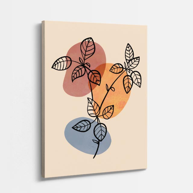 cuadro canvas floral y botanico ramillete de otono estilo contemporaneo