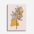 cuadro canvas floral y botanico rama crema estilo contemporaneo