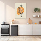 cuadro canvas floral y botanico rama mandarina estilo contemporaneo