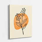 cuadro canvas floral y botanico rama mandarina estilo contemporaneo